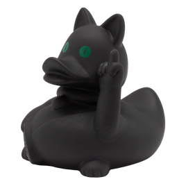 Crazy Cat Duck Rubber Duck - Design by Lilalu
