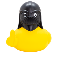 XXL Black Helmet Duck Rubber Duck - Design by Lilalu