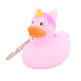 Pink Unicorn Rubber Duck - keyring