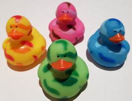 Bright Camo Rubber Duckies - Pack of 4 Ducks