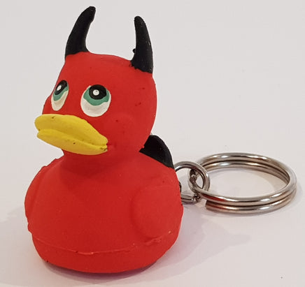 Mini Devil Latex Rubber Duck Key. From Lanco Ducks