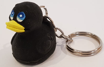 Mini Black Latex Rubber Duck Key. From Lanco Ducks