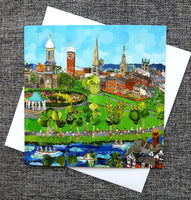 Quarry Park Shrewsbury Greetings Card Designed by Lyn Evans