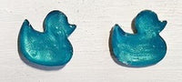 Duck studs - Iridescent blue