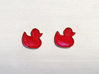 Duck studs - Iridescent pink