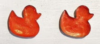 Duck studs - Iridescent orange