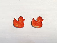 Duck studs - Iridescent orange