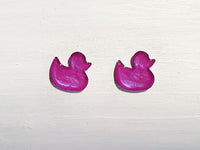 Duck studs - Iridescent purple