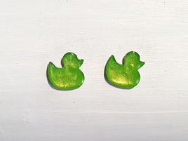Duck studs - Iridescent green
