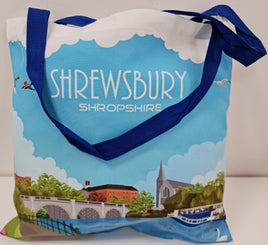 Tote Bag Shrewsbury Retro Design