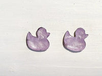 Duck studs - Lilac pearl