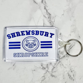 Shrewsbury Keyring - Tiger Design Blue