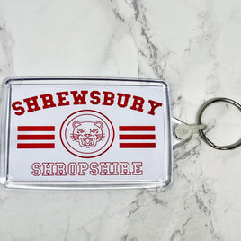 Shrewsbury Keyring - Tiger Design Red