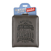 Personalised RFID Wallet - Plumber