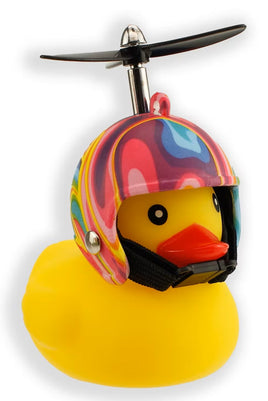 Bicycle Rubber Ducky Bike with Helmet - Flower Power