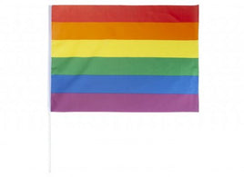 Rainbow Pride Flag With Stick Stick 24″ X 16″