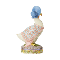 “..wearing a shawl and a poke bonnet.” (Jemima Puddle-Duck Figurine) by Jim Shore