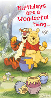 Winnie The Pooh Birthday Greetings Card - 9x5 inches