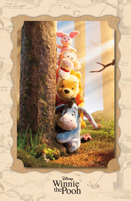 Winnie The Pooh Open Greetings Card - 8x5 inches