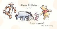 Winnie The Pooh Birthday Greetings Card - 7x4 inches Money Wallet