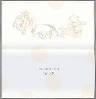 Winnie The Pooh Birthday Greetings Card - 7x4 inches Money Wallet