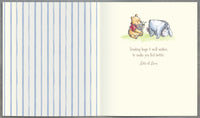 Winnie The Pooh Get Well Greetings Card - 7x6 inches