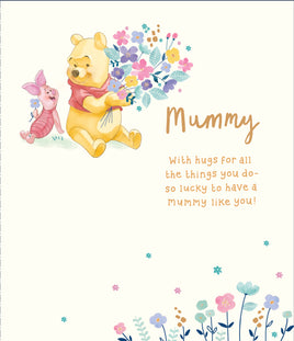 Winnie The Pooh Birthday Greetings Card - 7x6 inches Mummy