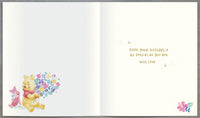 Winnie The Pooh Birthday Greetings Card - 7x6 inches Mum