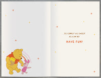 Winnie The Pooh Birthday Greetings Card - 8x5 inches 1st