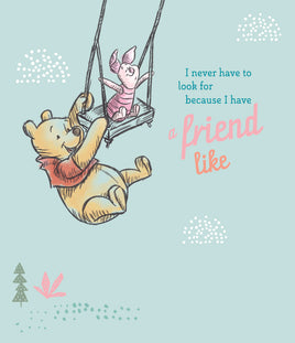 Winnie The Pooh Friend Greetings Card - 7x6 inches