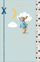 Peter Rabbit Birthday Greetings Card - 9x6 inches Grandson