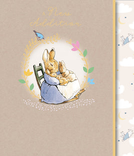 Peter Rabbit Baby Greetings Card - 7x6 inches