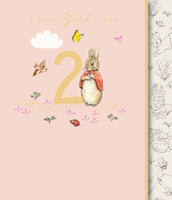 Peter Rabbit Birthday Greetings Card - 7x6 inches 2nd Girl
