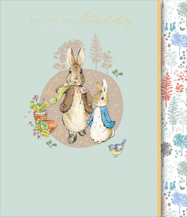 Peter Rabbit Birthday Greetings Card - 7x6 inches Daddy