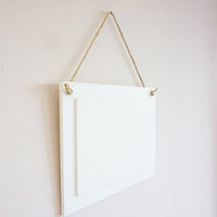 Hanging Sign White Large Rectangle 308x218mm