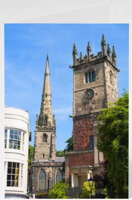 The Churches of St Alkmund and St Julian Blank Shrewsbury Greetings Card