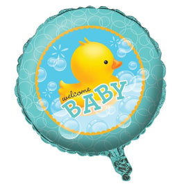 Welcome Baby 18inch Metallic Helium Balloon