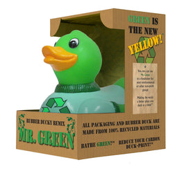 Mr Green Recycled Green Duck Rubber Duck - By Celebriducks - Limited Edition