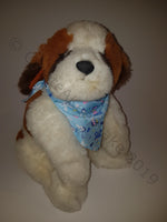 Blue Pet Bandana With Bunny And Ribbons Pattern - Personalised