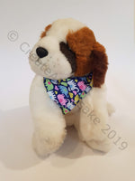 Blue Pet Bandana With Elephant Pattern - Personalised