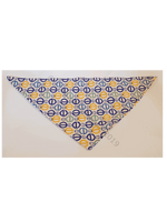 Cream Pet Bandana With Letter E Pattern - Personalised
