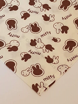 Cream Pet Bandana With Miffy-Like Pattern - Personalised