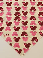 Cream Pet Bandana With Minnie Mouse-Like Pattern - Personalised