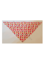 Cream Pet Bandana With Pink Vowel Letters Pattern - Personalised