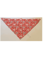 Pink Pet Bandana With White And Blue Fox Pattern - Personalised