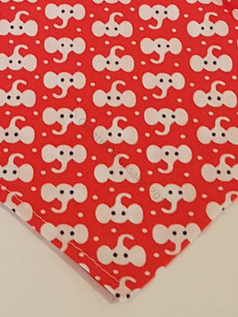 Red Elephant Pet Bandana Poplin Polyester/Cotton - Personalised