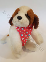 Red Teddy Pet Bandana Poplin Polyester/Cotton - Personalised