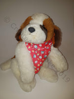 Red Teddy Pet Bandana Poplin Polyester/Cotton - Personalised