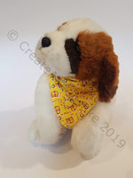 Yellow Teddy Pet Bandana Poplin Polyester/Cotton - Personalised
