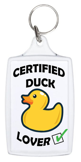 Certified Duck Lover - Keyring - Duck Themed Merchandise from Shop4Ducks